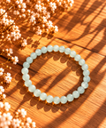 BRACELET BOULE 06MM AIGUE MARINE BRÉSIL A