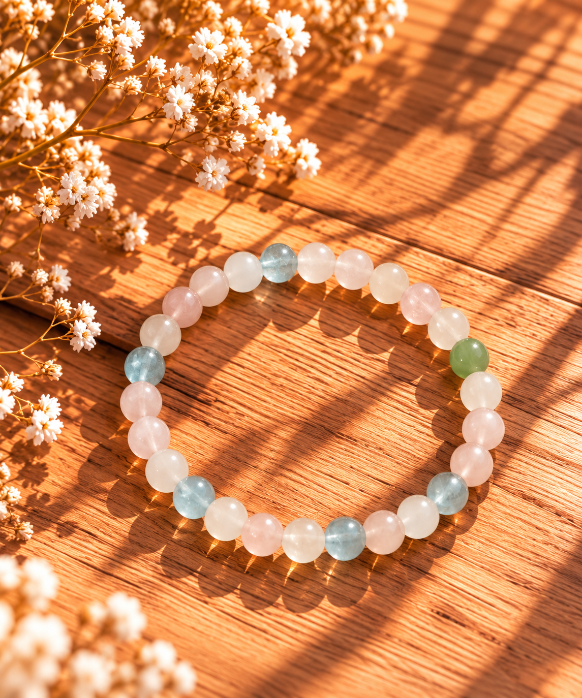 BRACELET BOULE 06MM BÉRYLS NATUREL A