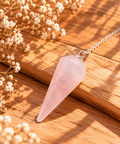 PENDULE HEXAGONAL QUARTZ ROSE BRÉSIL A