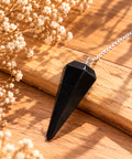 PENDULE HEXAGONAL TOURMALINE NOIRE A