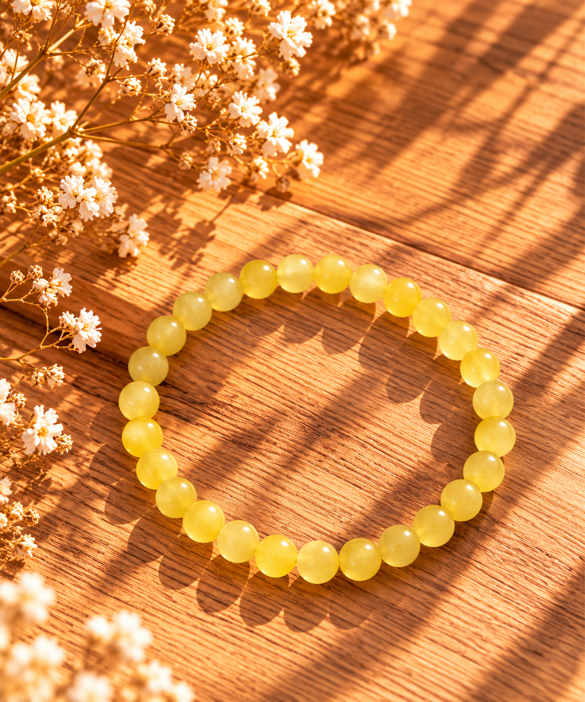 BRACELET BOULE 06MM CALCITE ORANGE A
