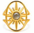 BAGUE NOVA DORÉE LABRADORITE A