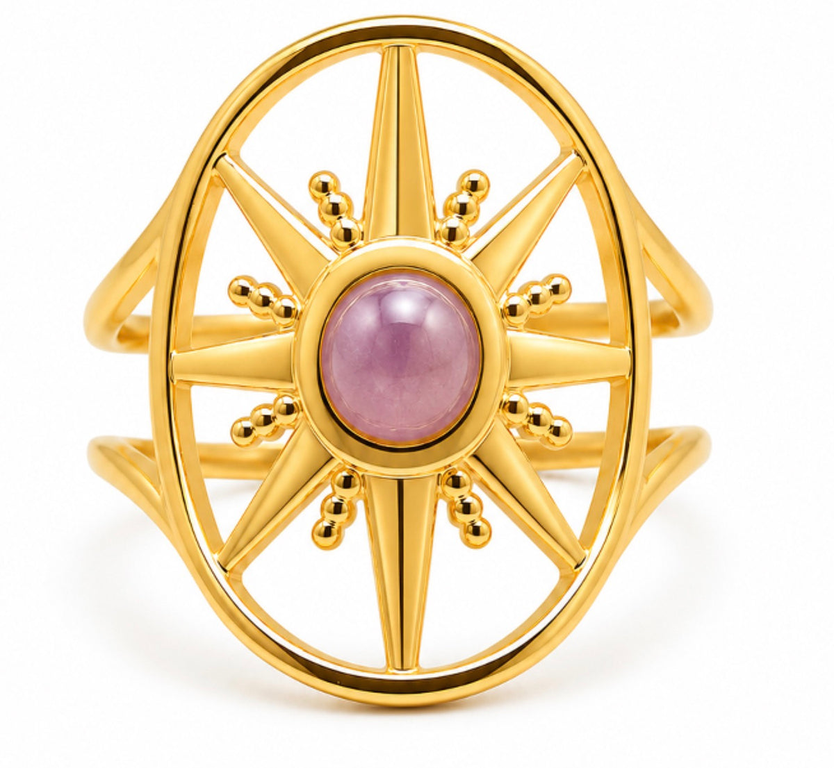 BAGUE NOVA DORÉE AMÉTHYSTE A