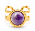 BAGUE AZÉLYS DORÉE AMÉTHYSTE A