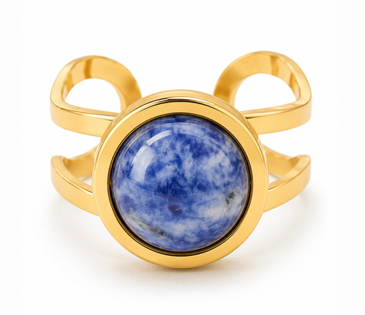 BAGUE AZÉLYS DORÉE SODALITE AB
