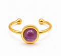 BAGUE ISEL DORÉE AMÉTHYSTE A