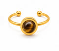 BAGUE ISEL DORÉE OEIL DE TIGRE A