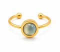 BAGUE ISEL DORÉE AIGUE MARINE A