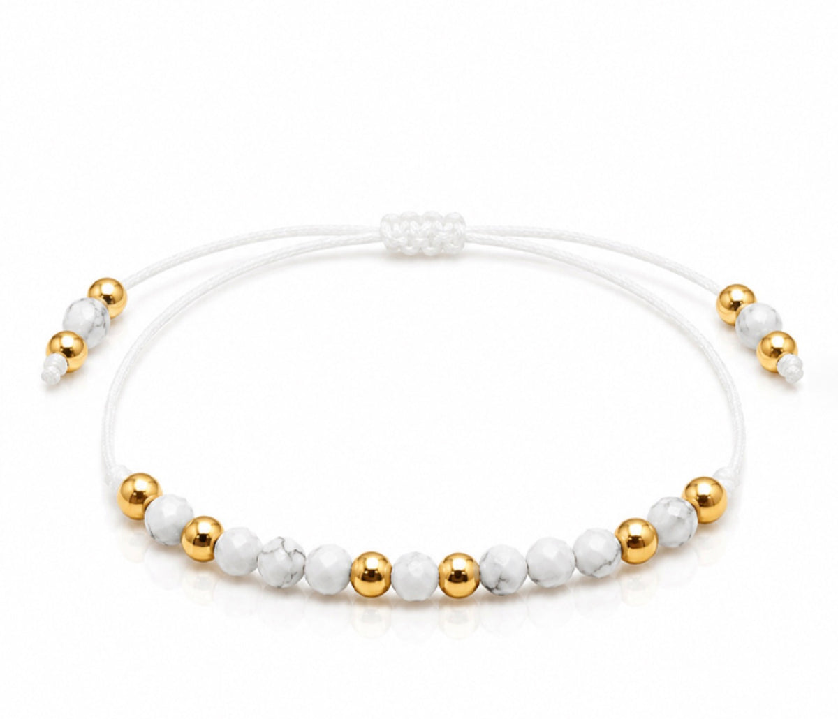BRACELET MURMURE HOWLITE BLANCHE A (1 PIÈCE)